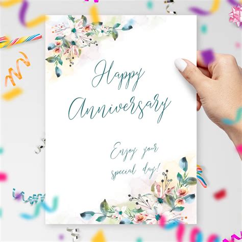 anniversary cards printable|Free Custom Anniversary Cards Templates.